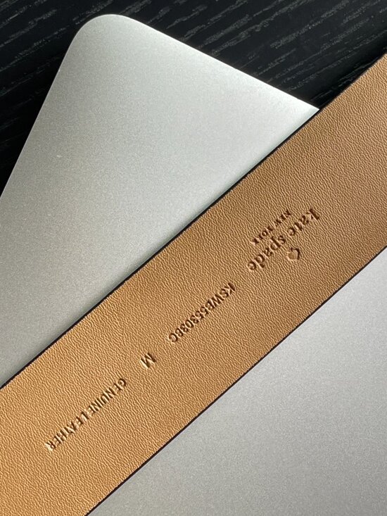 Size M NWT kate spade new york Women\'s 1.5 Inch Feather Edge Belt  New with tags main image 7